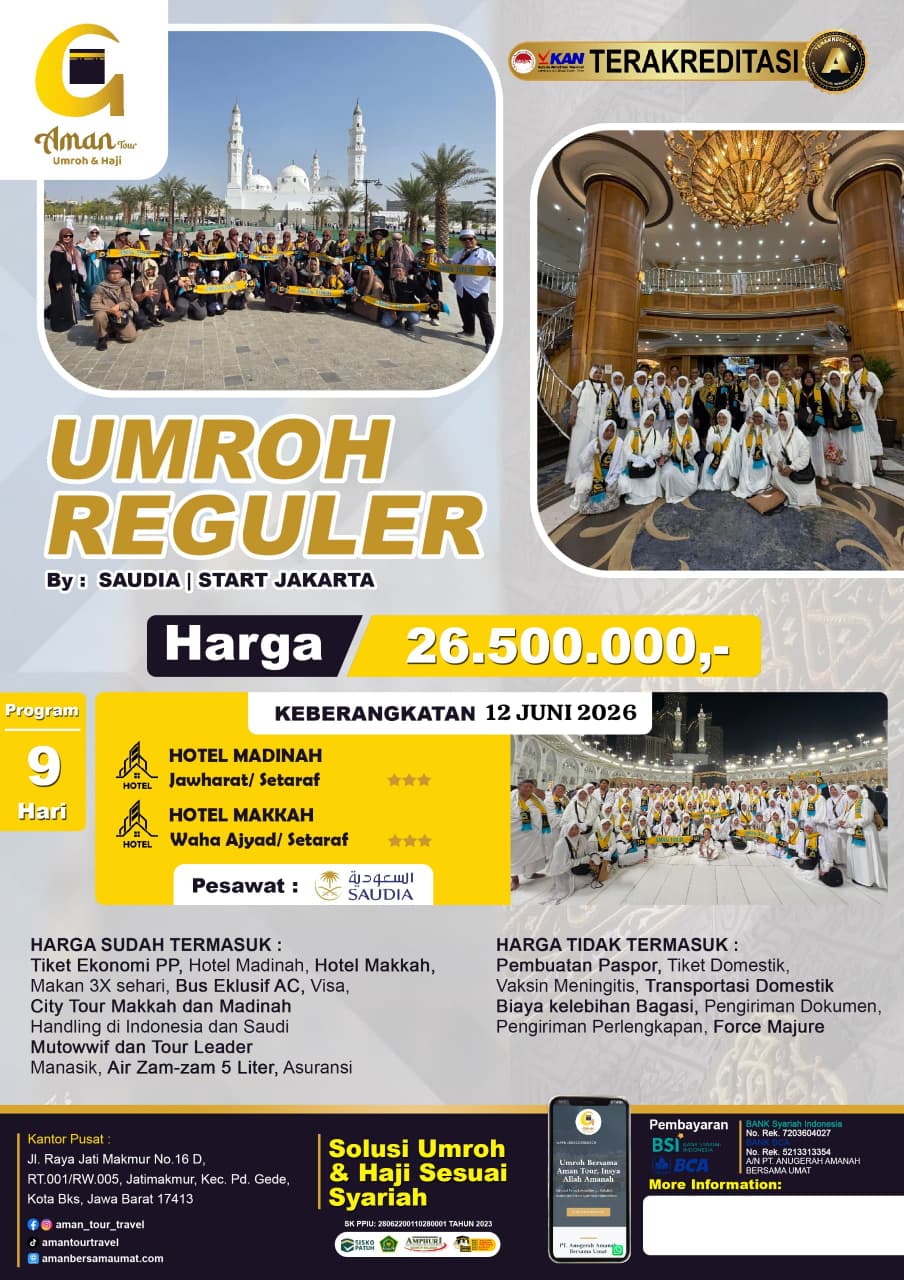 Umroh Reguler 9hr